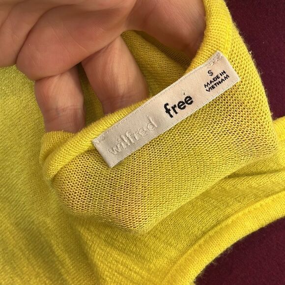 Wilfred Free Yellow Summer Top Front Tie - Picture 5 of 9